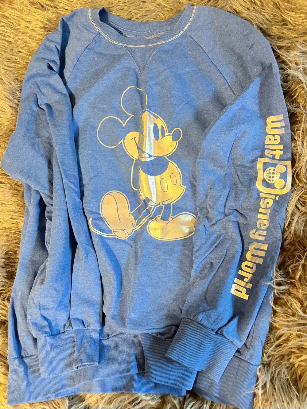 Disney women’s  Blue Mickey Mouse Graphic Sweatshirt